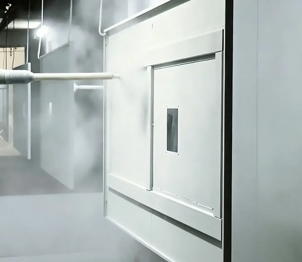 Powder coating surface treatment process for sheet metal housings